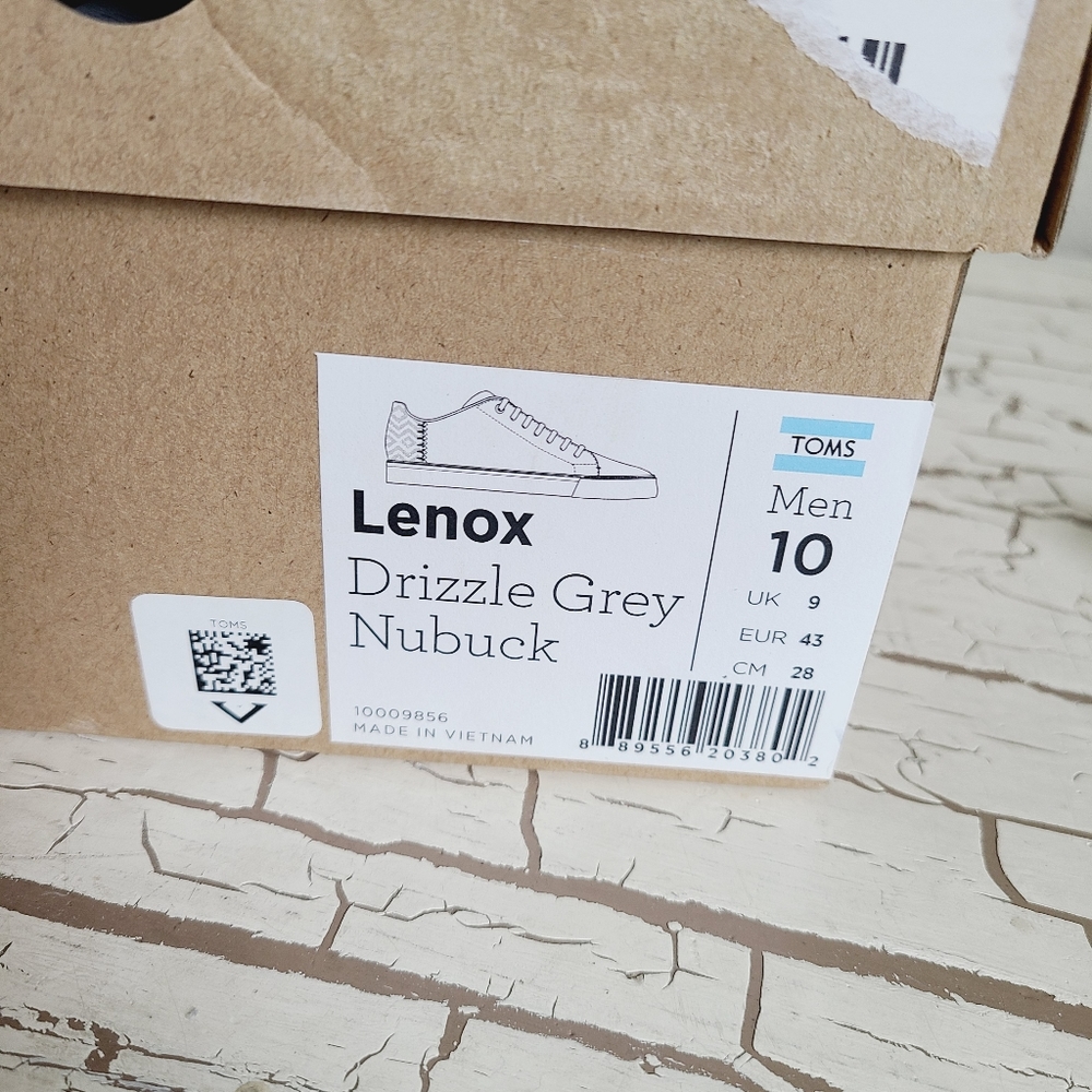 NEW TOMS 10 Lenox Drizzle Grey Nubuck - Picture 6 of 6